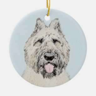 Adorno De Cerámica Pintura de Bouvier des Flandres - Arte de Perro Or