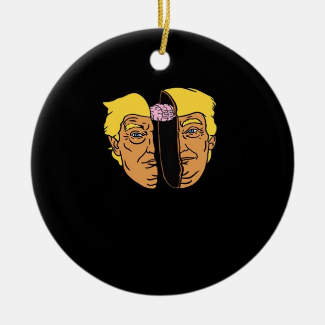 Adorno De Cerámica Pintura de Donald Brain Trumpkin (Frente)