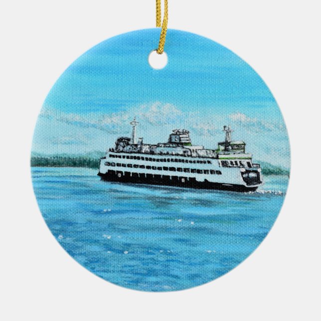 Adorno De Cerámica Pintura de ferry (Frente)