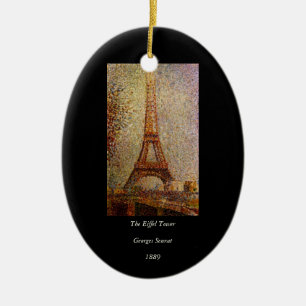 Adorno De Cerámica Pintura de Georges Seurat: La Torre Eiffel (1889)