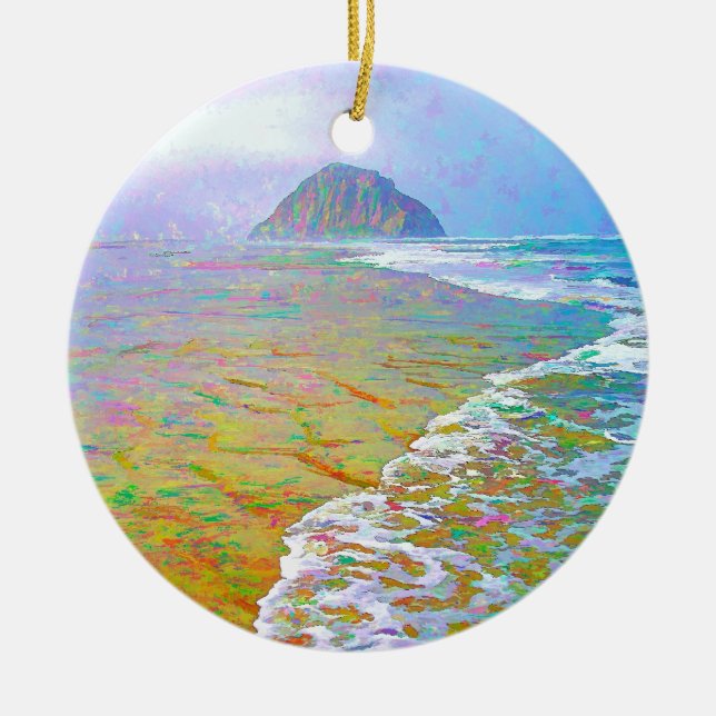 Adorno De Cerámica Pintura de la bahía de Morro (Frente)