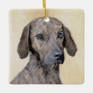 Adorno De Cerámica Pintura de lott - Arte de perro original lindo