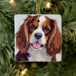 Adorno De Cerámica Pintura de perro Cocker Spaniel