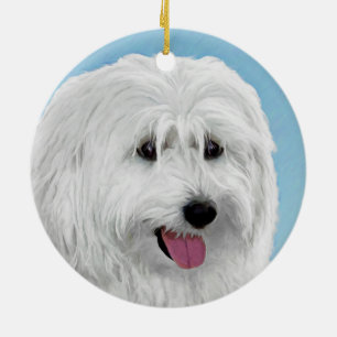 Adorno De Cerámica Pintura de perro de Lowland polaco - Ar de perro o