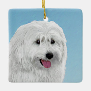 Adorno De Cerámica Pintura de perro pastor de Lowland polaco - Arte d