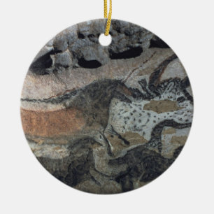 Adorno De Cerámica Pintura de roca de toro y caballos, c.17000 a.C. (