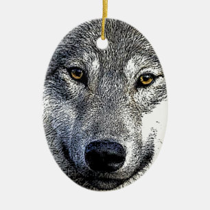 Adorno De Cerámica Pintura de Wolf Eyes