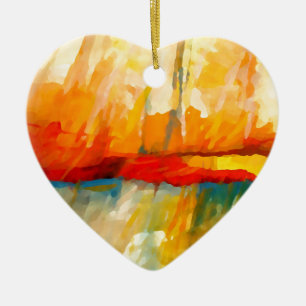 Adorno De Cerámica Pintura expresionista abstracta moderna