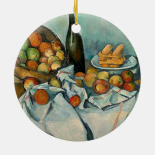 Adorno De Cerámica Pintura Impresionista de Manzana Fruta de Cezanne