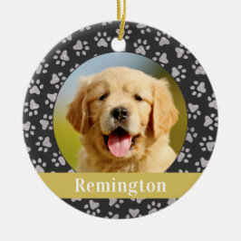 Adorno De Cerámica Pintura Mascota plateada imprime el nombre del per