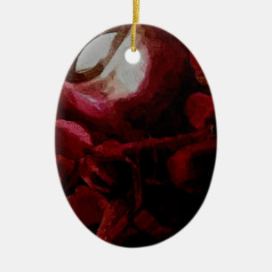 Adorno De Cerámica Pintura oscura de aceite de velas rojas