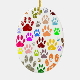 Adorno De Cerámica Pinturas coloreadas de Perro con angustia