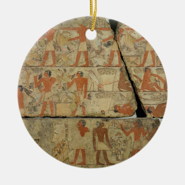 Adorno De Cerámica Pinturas de la tumba de Metjetji, de Saqqara, (Frente)