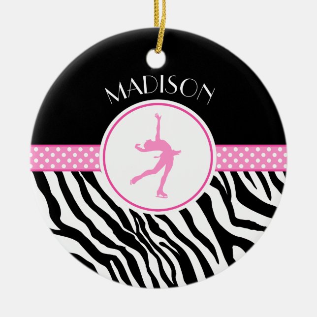 Adorno De Cerámica Pique su conocido patinaje artístico el estampado (Frente)