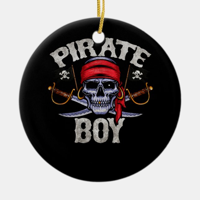 Adorno De Cerámica Pirata disfraz Capitán Fiesta Temática Halloween C (Frente)