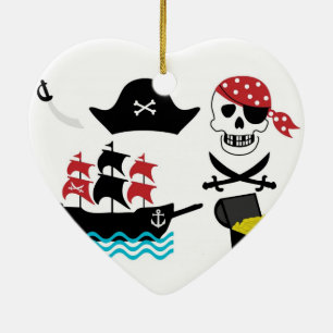 Adorno De Cerámica Piratas