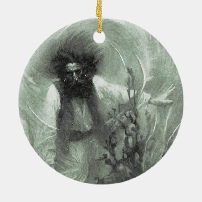 Adorno De Cerámica Piratas de época, capitán Goldsack por Howard Pyle (Atrás)