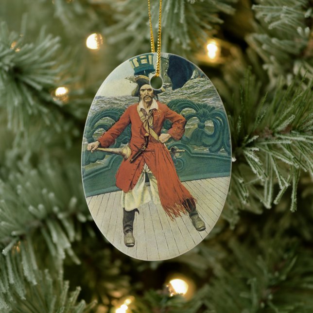 Adorno De Cerámica Piratas de época, capitán Keitt por Howard Pyle (Árbol)