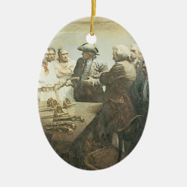 Adorno De Cerámica Piratas de época, preparándose para el motín por N (Frente)