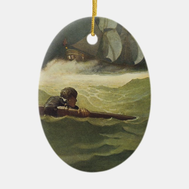 Adorno De Cerámica Piratas de época, Wreck of the Convention, por NC  (Frente)