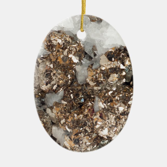 Adorno De Cerámica Pirita y cuarzo (Frente)