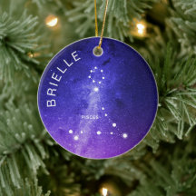 Pisces Zodiac Ornament Personalizado Regalo Zodiac