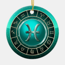 Adorno De Cerámica Piscis - el Rótulo astrológico de los pescados