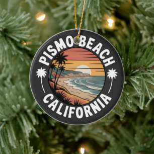 Adorno De Cerámica Pismo Beach, Dibujo de California