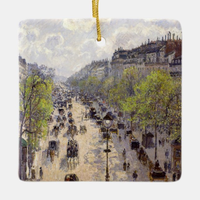 Adorno De Cerámica Pissarro - Boulevard Montmartre, primavera (Anverso)