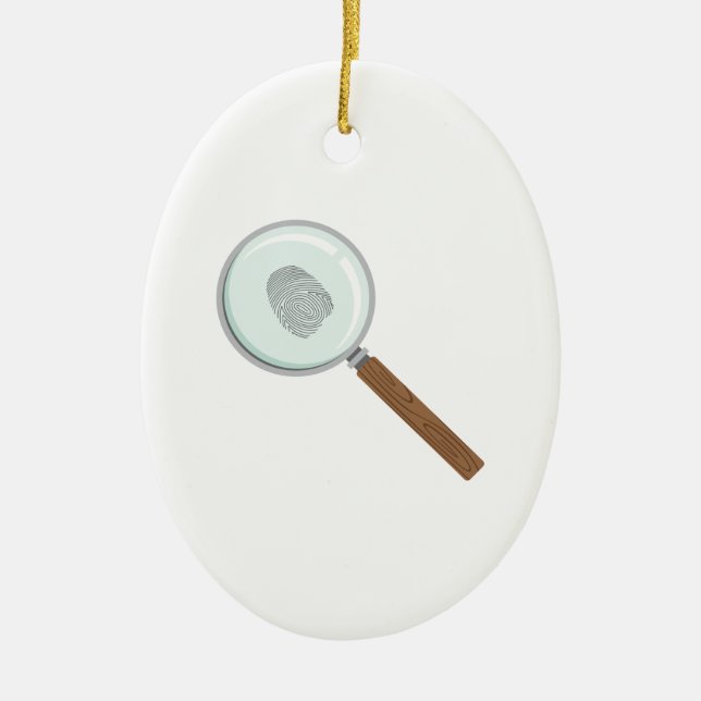 Adorno De Cerámica Pista de la huella dactilar (Frente)