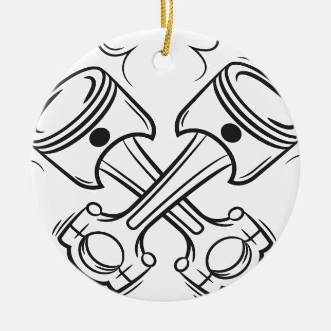 Adorno De Cerámica Pistones (Frente)