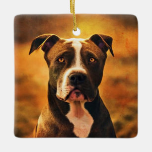 Adorno De Cerámica Pit Bull