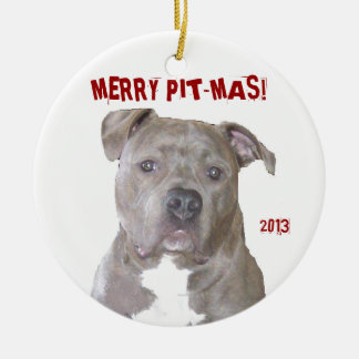 ADORNO DE CERÁMICA PITBULL FELIZ PIT-MAS