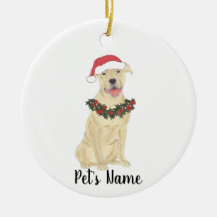 Adorno De Cerámica Pitbull Staffy Personalizado (Fawn Tan Cream)