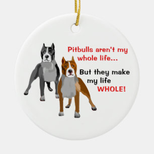 Adorno De Cerámica Pitbulls hace vida entera