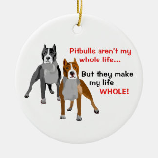 Adorno De Cerámica Pitbulls hace vida entera