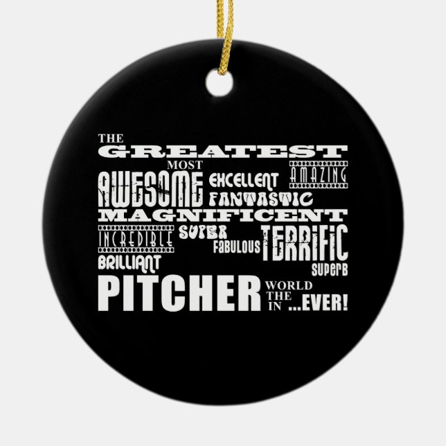 Adorno De Cerámica Pitchers de béisbol : El mejor lanzador (Frente)