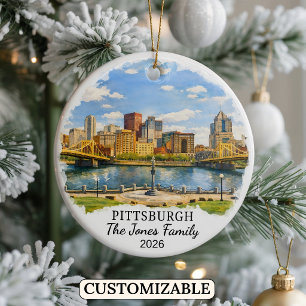 Adorno De Cerámica Pittsburgh personalizado, Pennsylvania a medida