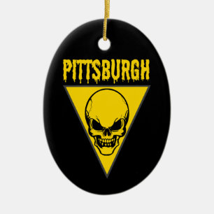 Adorno De Cerámica Pittsburgh Skull