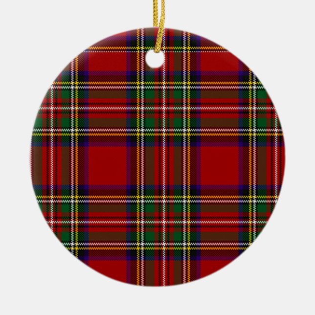 Adorno De Cerámica PixDezines clan stewart tartan (Frente)
