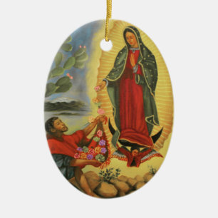 Adorno De Cerámica PixDezines Nuestra Señora de Guadalupe, Personaliz