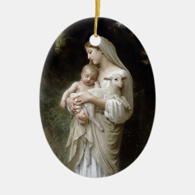 Adorno De Cerámica PixDezinves L'inocencia por pintura de Bougeureau (Frente)