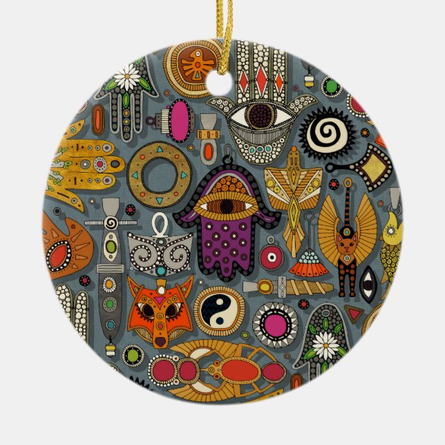 Adorno De Cerámica pizarra de talismanes (Frente)