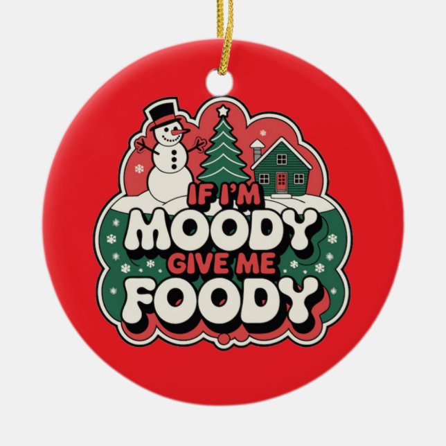 Adorno De Cerámica Pizza Christmas, Funny Foodie, White Elephant Gift (Frente)
