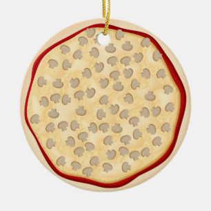 Adorno De Cerámica Pizza con las setas