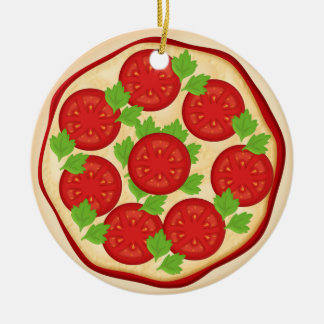 Adorno De Cerámica Pizza con tomates