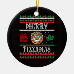 Adorno De Cerámica Pizza Navidad, Comida Divertida, Regalo de Elefant