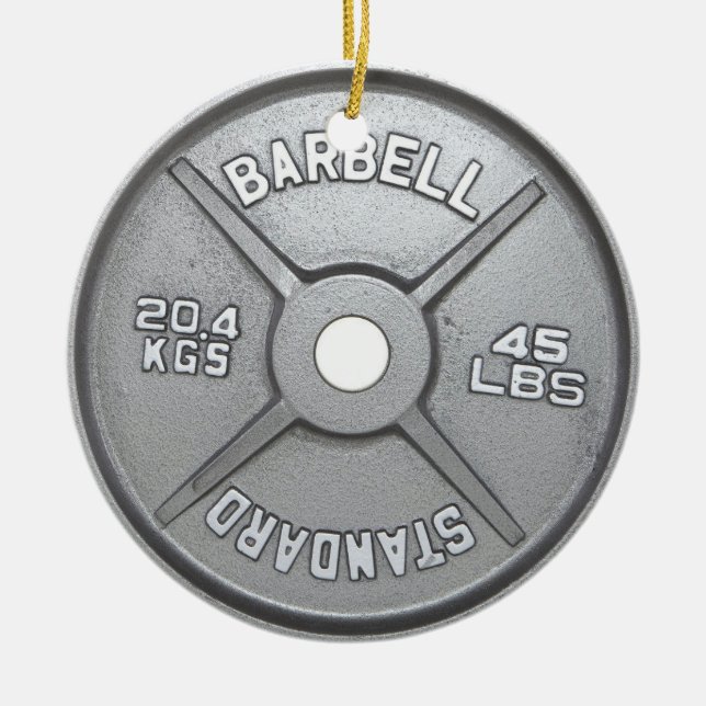 Adorno De Cerámica Placa del Barbell (Frente)