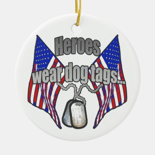 Adorno De Cerámica Placas de identificación 2 del desgaste de los (Frente)