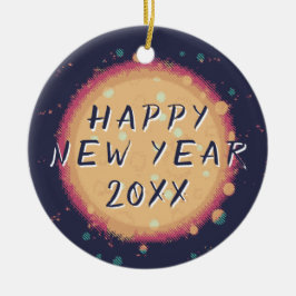 Adorno De Cerámica Planeta abstracto moderno feliz año nuevo 2023